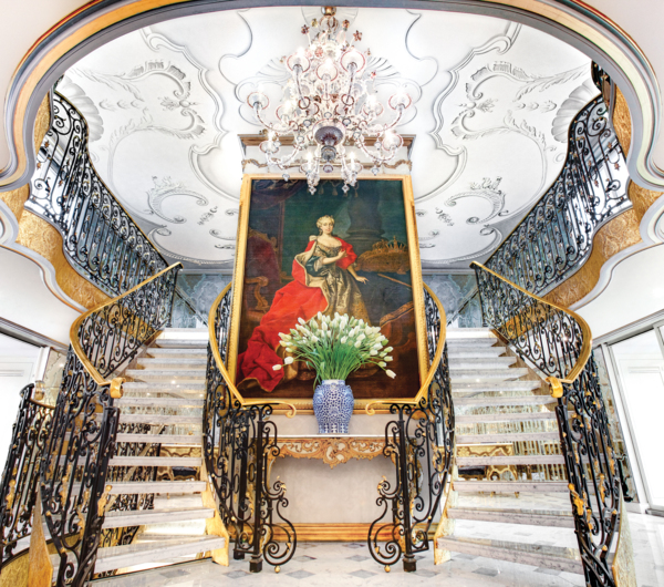 Lobby staircase with Maria Theresa painting (S.S. Maria Theresa)